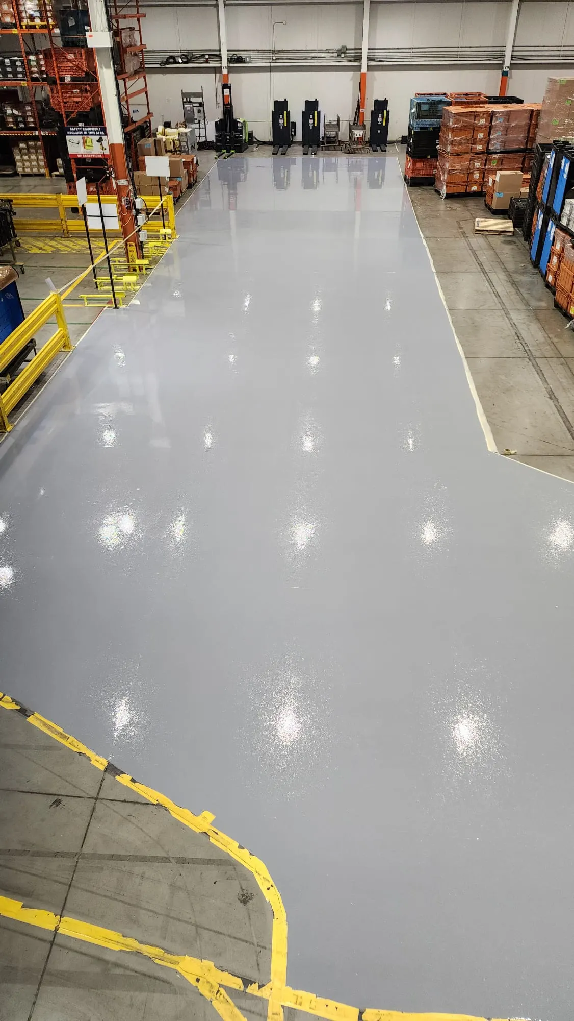 Warehouse Floor Coating & Racking Aisle Marking